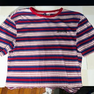 Striped Tshirt with Embroidery